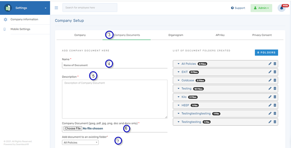 How to create a company document.