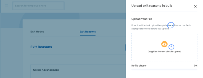 Bulk Upload Exit Reason