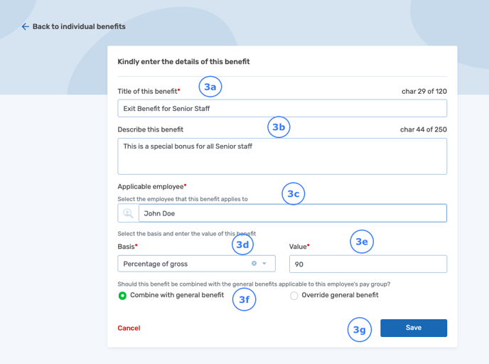 Creating Individual Benefits