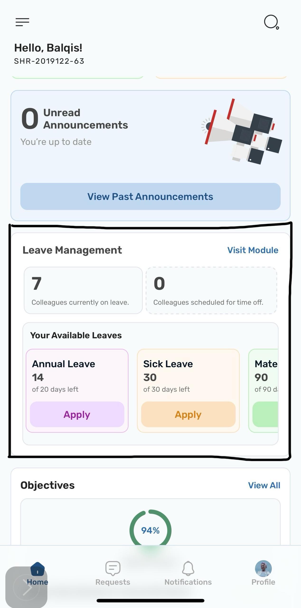 Interface Leave Application How to Apply for Leave on the Mobile App