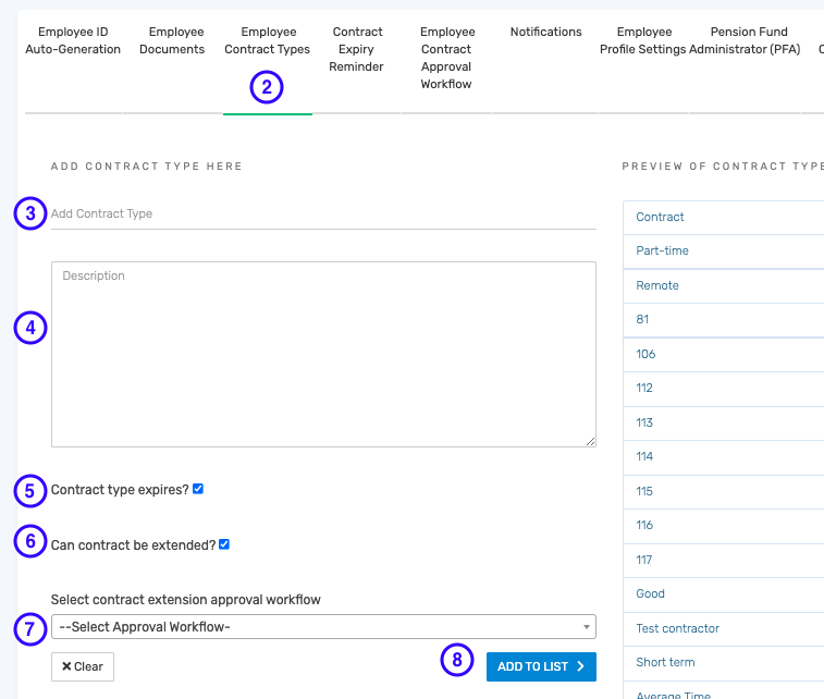 How To Create/Edit an Employee Contract Type