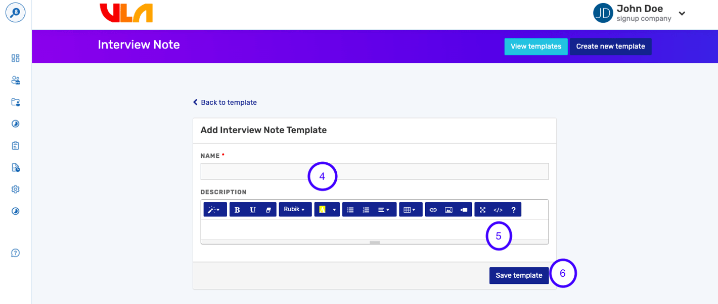 How To Create An Interview Note Template on SeamlessHiring