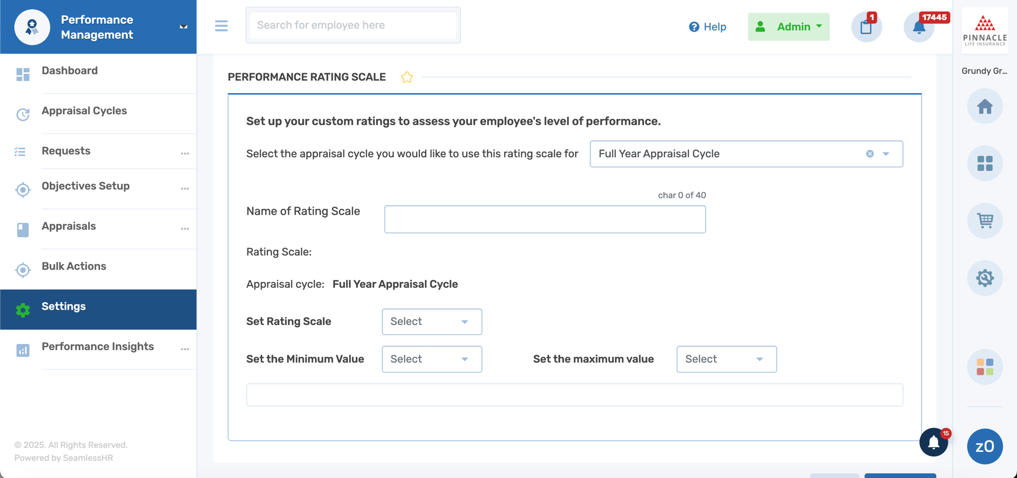 HOW TO SETUP PERFORMANCE RATING SCALE