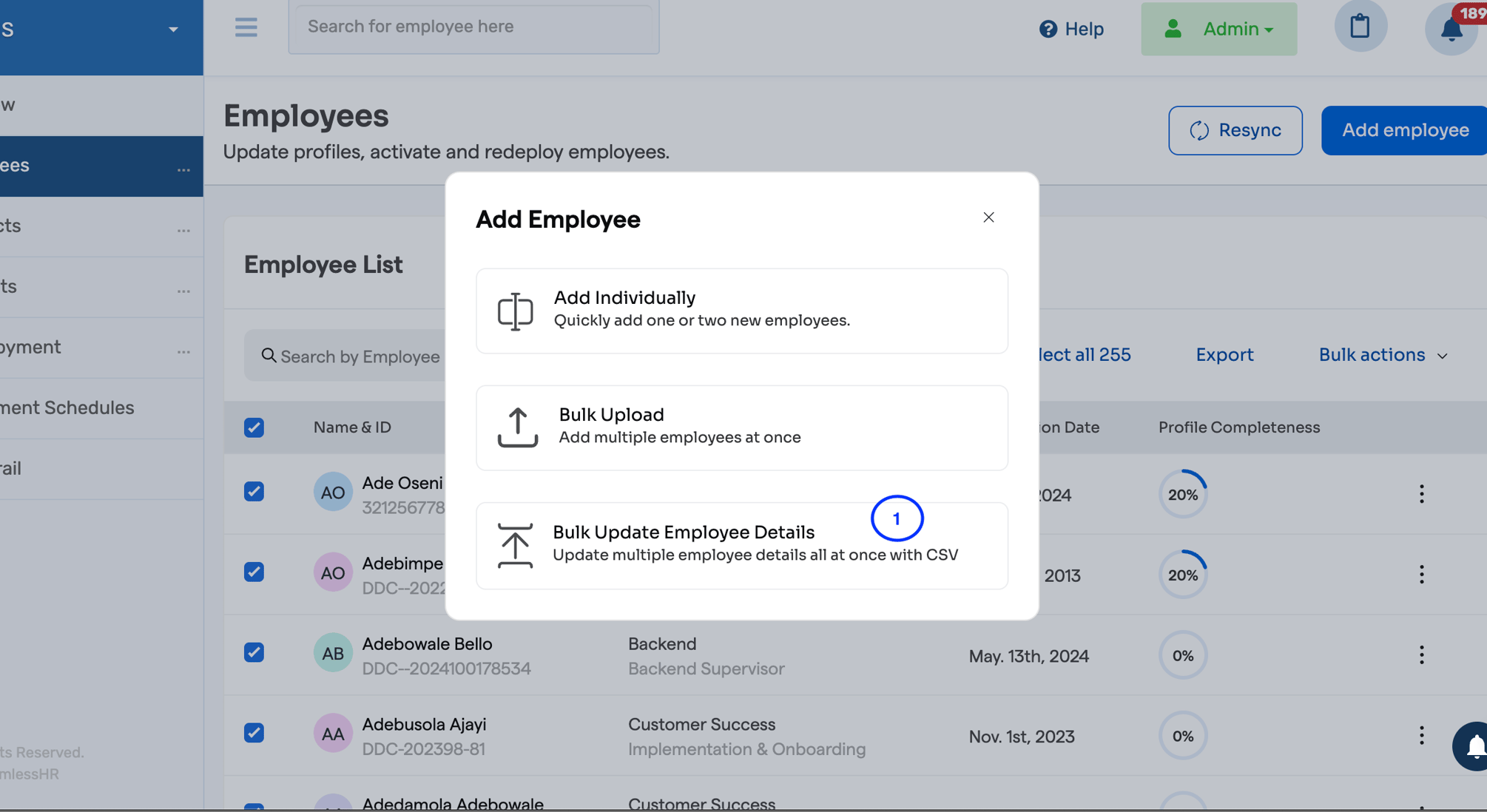 How to bulk edit or bulk update employee information