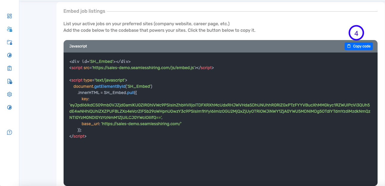 How To Use The Embed Code On SeamlessHiring