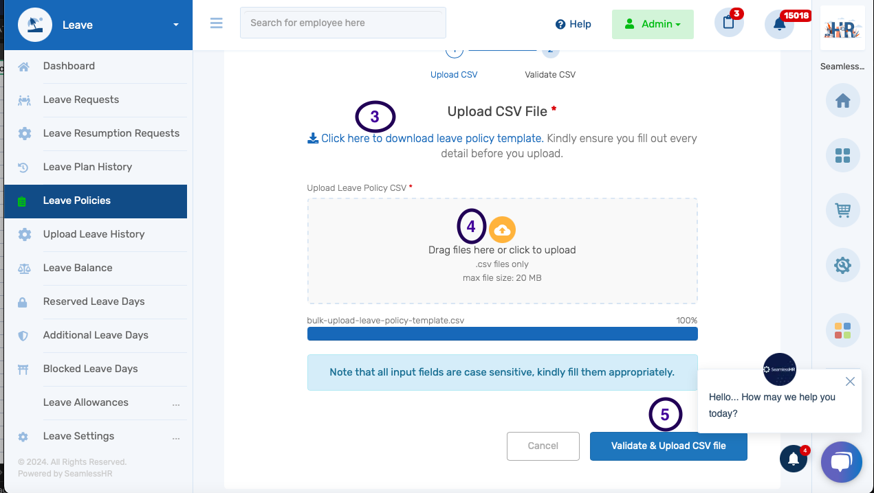 How To Bulk Upload Leave Policies As An Admin